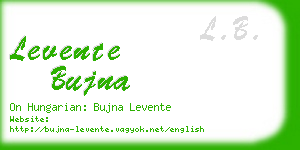 levente bujna business card